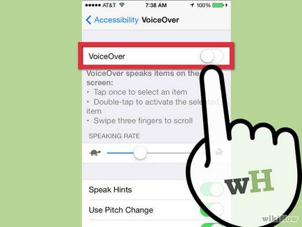 Hogyan kapcsoljuk ki a VoiceOver mód az iPhone