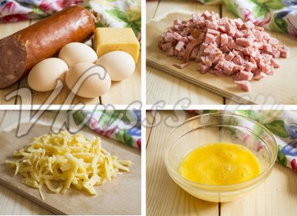 Cum sa faci o rola de omletă cu cârnați și brânză