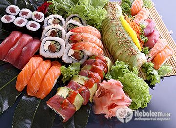 Conținutul caloric de sushi, soiurile, rețetele