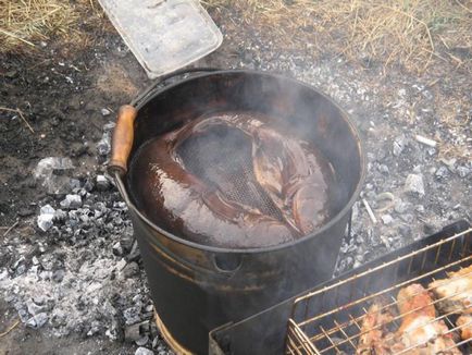 Smokehouse füstölt hal fajok, olaj lámpák meleg és hideg füstölt, recepteket és tippeket