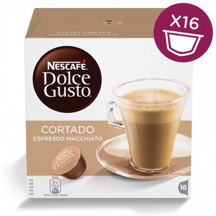 Cortado (espresso cu lapte) în capsule