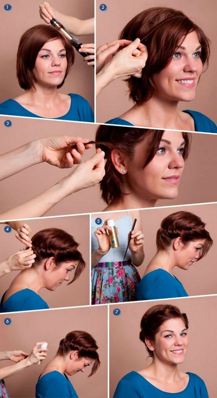 Gyönyörű frizura saját kezűleg, hogyan kell csinálni, lépésről lépésre fotó