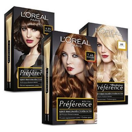 Vopseaua de păr Loreal Preferință