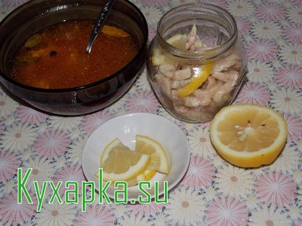 Marinate squid, mese în stil acasă cu fotografii pe etapele de rețetă