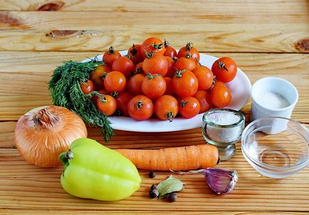 Мариновані помідори з перцем болгарським на зиму рецепт з фото