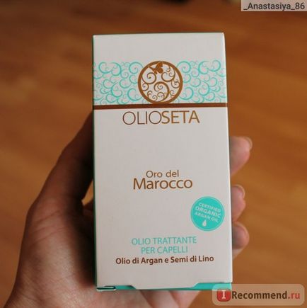 Ulei de păr pentru barex olioseta oro del marocco «Maroc aur», îngrijire pentru toate tipurile de păr -