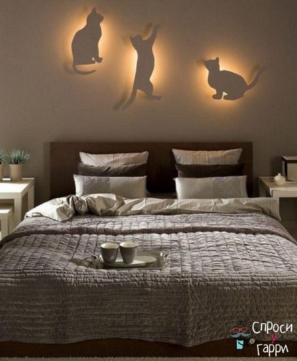 Майстер-клас світильники для спальні у вигляді кішок