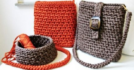 Punga de modă din fire tricotate - ambreiaj și rucsac, sac și sac, cumpărător, rotund și dreptunghiular