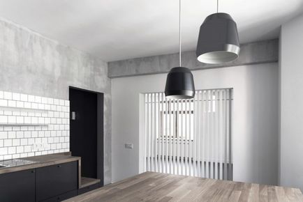 Gama monochrome de culori în designul apartamentului plk12a