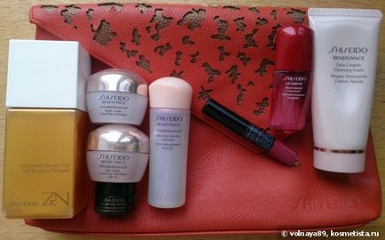 Un set de samplere shiseido, cunoștință cu recenzii de brand