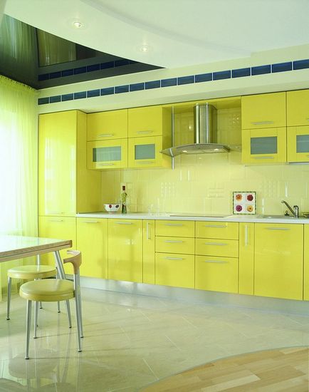 Натяжні стелі на кухні - фото дизайну