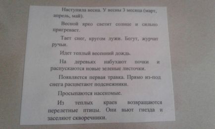 Нод з розвитку мовлення «розповідь про весну»