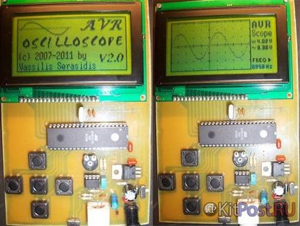 Osciloscop cu mâinile pe atmega 32