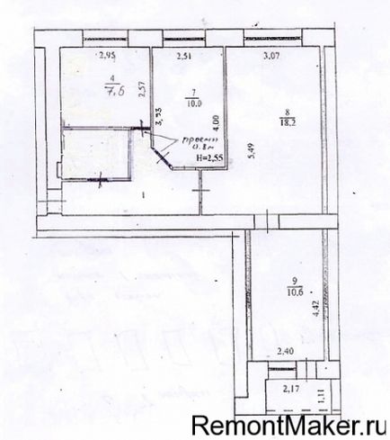 Remodelarea în Brejnevka, repararea apartamentelor - la cheie - în Volgograd