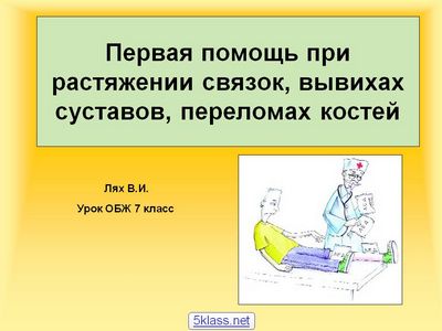 Перша допомога при розтягуванні зв'язок