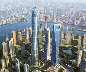 Cartierul Pudong din Shanghai și zgârie-nori și atracțiile sale