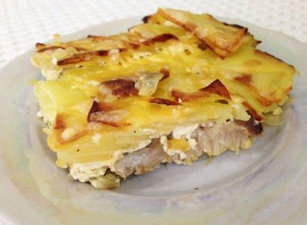 Recept rakott hal burgonyával a sütőbe és multivarka darált húst, konzervet, burgonya