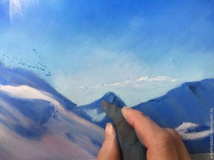 Малюємо гори сухою пастеллю на наждачним папері, art4soul