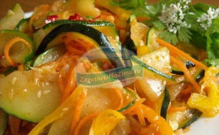 Zucchini salata pentru retete de iarna populare cu fotografie