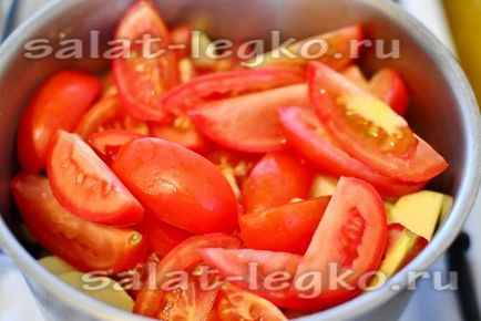 Salata de roșii și dovlecei pentru iarnă, rețetă pas cu pas cu o fotografie