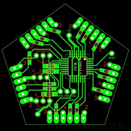 Stea LED pe microcontroler