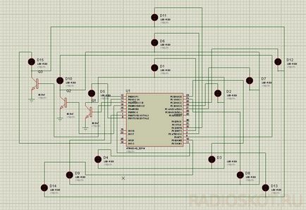 Stea LED pe microcontroler