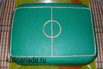 Cake Fotbal Field Cooking Rețetă Rețetă de fotografie