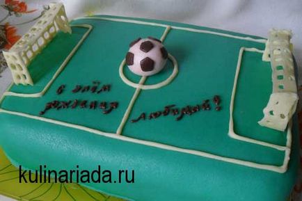 Cake Fotbal Field Cooking Rețetă Rețetă de fotografie