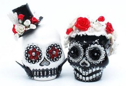 Прикраси для весілля у вигляді черепів, скелетів, персонажів хеллоуина