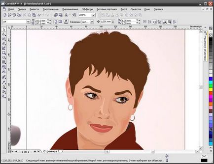 Lecții coreldraw portret vectorial cu un model - produse software