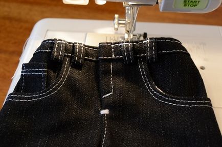 У 22 13пішет белошвейка майстер клас - пришиваємо пояс до джинсів, вшивають шлевкі, обробляємо