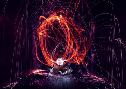 Надихаючі фотографії, виконані в техніці light painting; ), Фотомистецтво