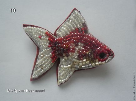Вишиваємо бісером золоту рибку - ярмарок майстрів - ручна робота, handmade
