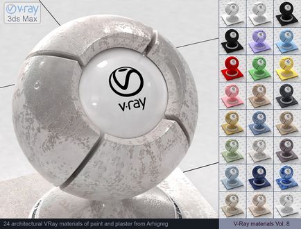 Vray materiale de vopsea și vray materiale de tencuială decorativă