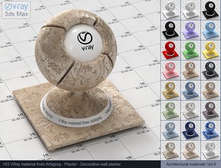 Vray materiale de vopsea și vray materiale de tencuială decorativă