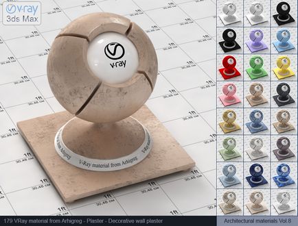 Vray materiale de vopsea și vray materiale de tencuială decorativă