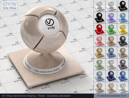 Vray materiale de vopsea și vray materiale de tencuială decorativă