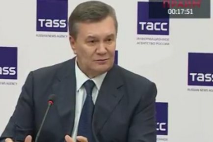 Sunt aici despre ceea ce cred că Ianukovici a spus, se va întoarce la Ukr