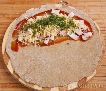 Zárt pizza calzone recept egy fotó