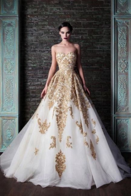 Золоте весільну сукню для неперевершених наречених