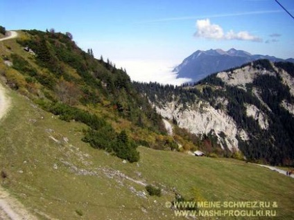 Alpii bavarezi se plimbă cu vedere spre zugspitze