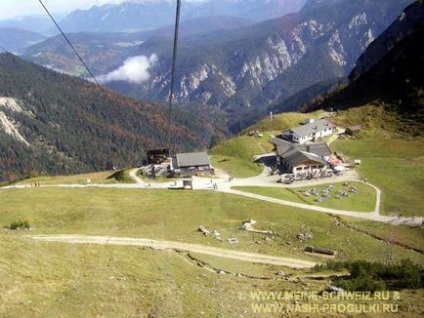 Alpii bavarezi se plimbă cu vedere spre zugspitze