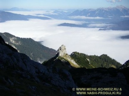 Bajor Alpok járni, kilátással a Zugspitze