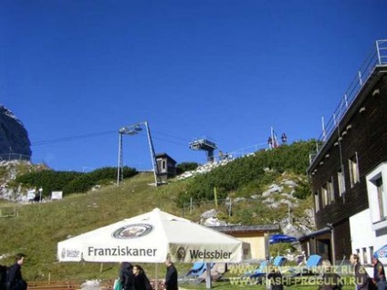 Alpii bavarezi se plimbă cu vedere spre zugspitze