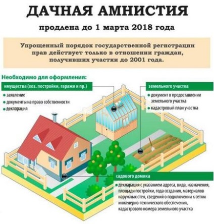 Dacsa amnesztia hogyan díszítik a házat a dacha amnesztia - dokumentumok, eljárás