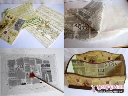 Decoupage fa alapismereteket és lépésről lépésre utasítás végrehajtása