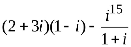 Az üzletág a komplex számok algebrai formában