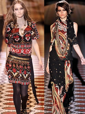 Stilul etnic în îmbrăcăminte de mătase, scandinavă, africană, rustică, Carmen