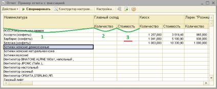 Fix egy oszlopot a jelentés az ACS