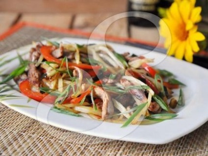 Гарячий китайський салат з картоплі і свинини (рецепт з фото)
